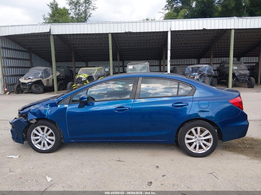 2012 Honda Civic 1.8 Ex-L blue Lot 111045305102 Vin 19XFB2F96CE033408