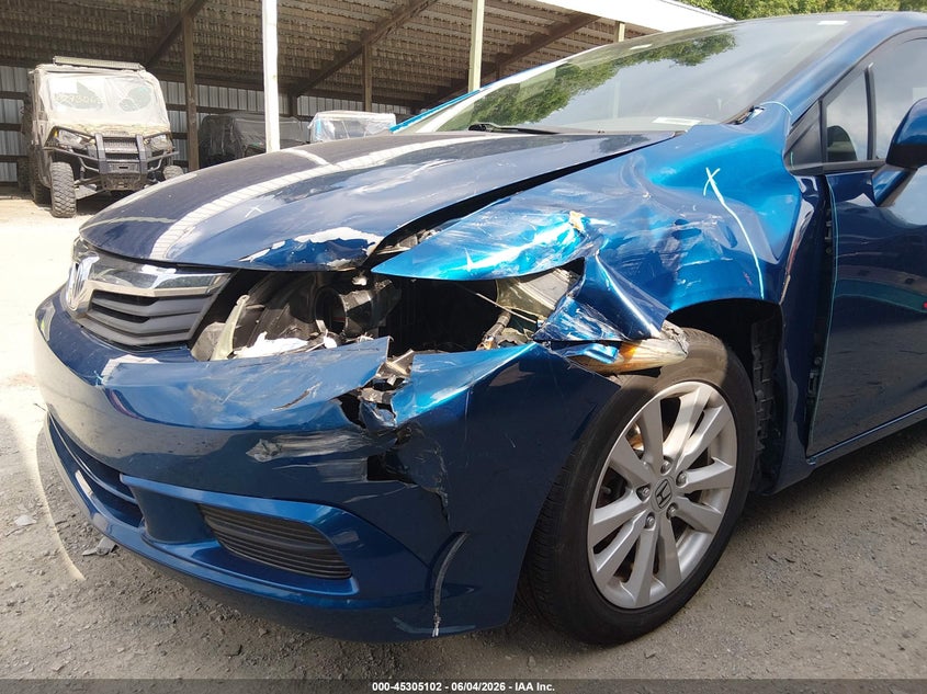 2012 Honda Civic 1.8 Ex-L blue Lot 111045305102 Vin 19XFB2F96CE033408