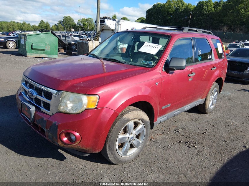 2008 Ford Escape 3.0 Xlt Red Lot 111045305114 Vin 1FMCU93168KD15021