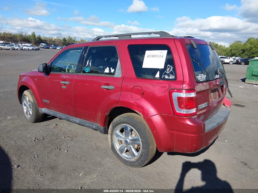 2008 Ford Escape 3.0 Xlt Red Lot 111045305114 Vin 1FMCU93168KD15021