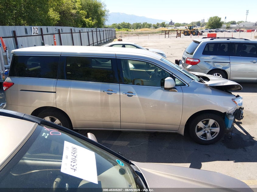 2013 Nissan Quest Sv VIN: JN8AE2KP2D9062131 Lot: 45305287