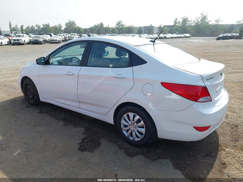 Vin: kmhct4ae7fu816237, lot: 45803237, hyundai accent gls 20153