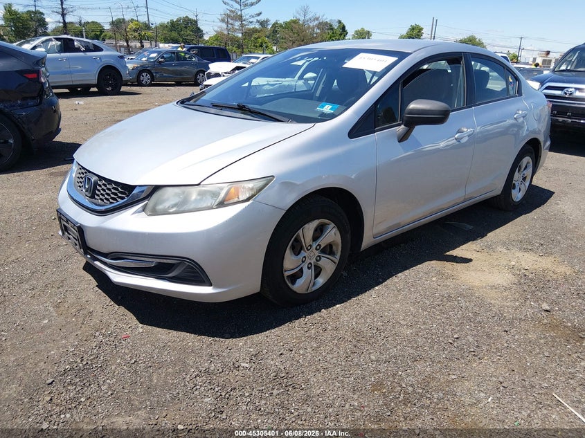 Vin: 19xfb2f51ee208440, lot: 45803264, honda civic lx 20142