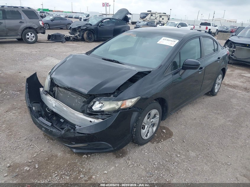 Vin: 19xfb2f52fe062891, lot: 45803273, honda civic lx 20152