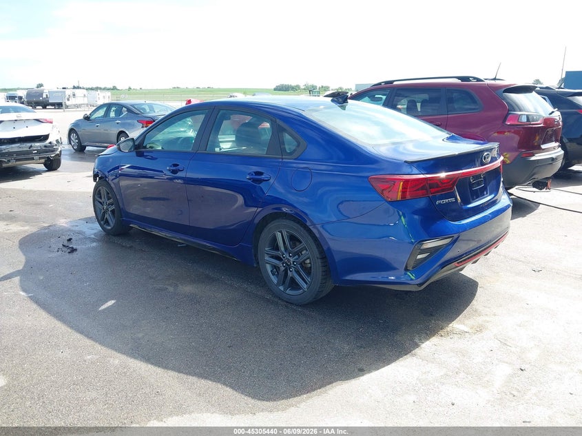 Vin: 3kpf34ad1me263749, lot: 45803303, kia forte gt-line 20213