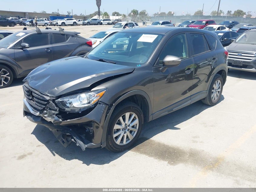 Vin: jm3ke2cy9g0790858, lot: 45803332, mazda cx-5 touring 20162