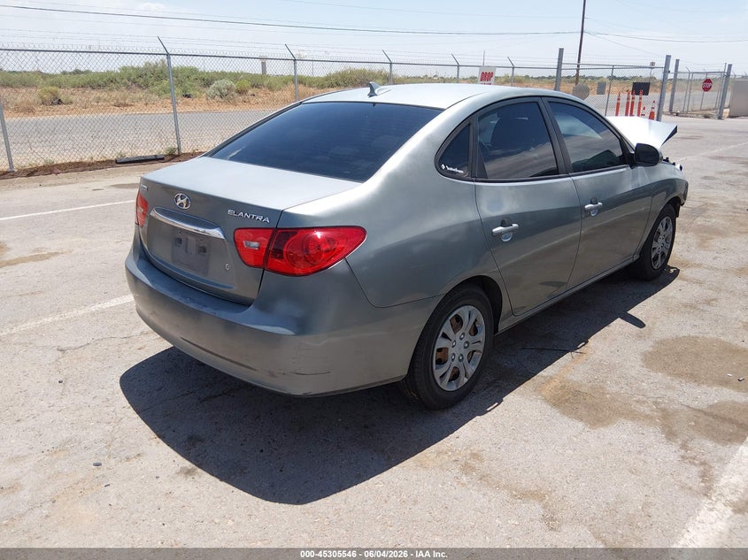 Vin: kmhdu4ad9au923890, lot: 45803409, hyundai elantra gls 20104