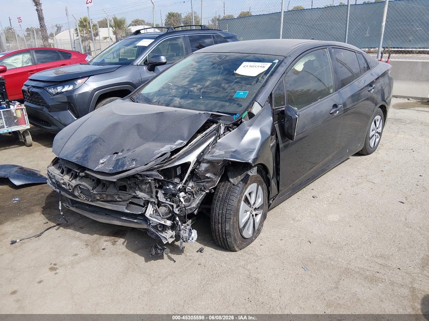 Vin: jtdkbrfu3j3065216, lot: 45803461, toyota prius two 20182