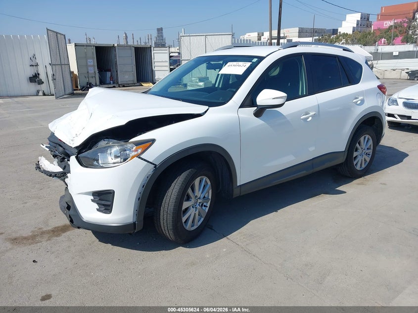 Vin: jm3ke2by0g0882930, lot: 45803487, mazda cx-5 sport 20162