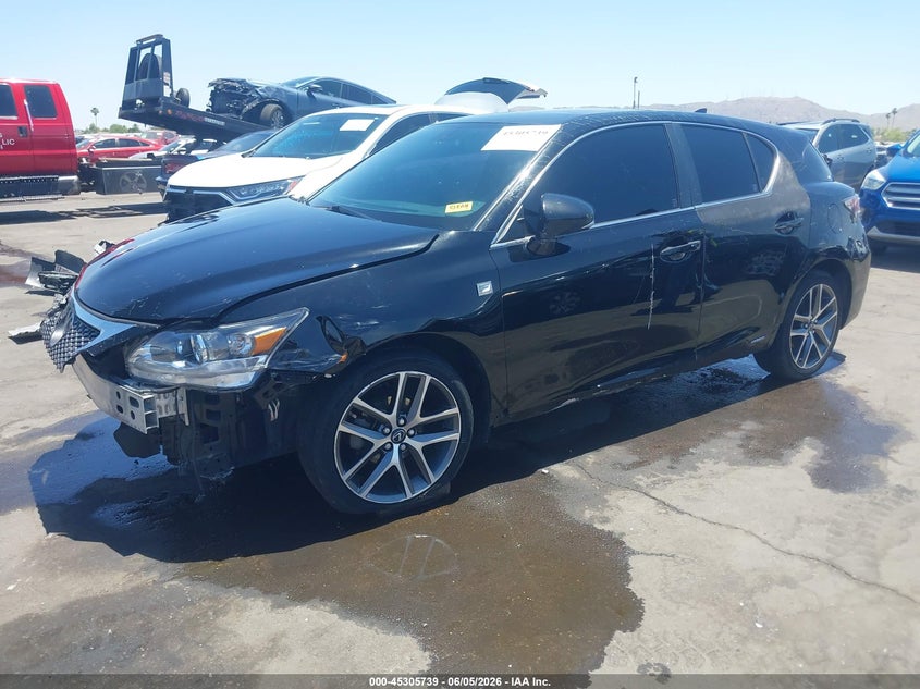 Vin: jthkd5bh6f2245152, lot: 45803602, lexus ct 200h 20152