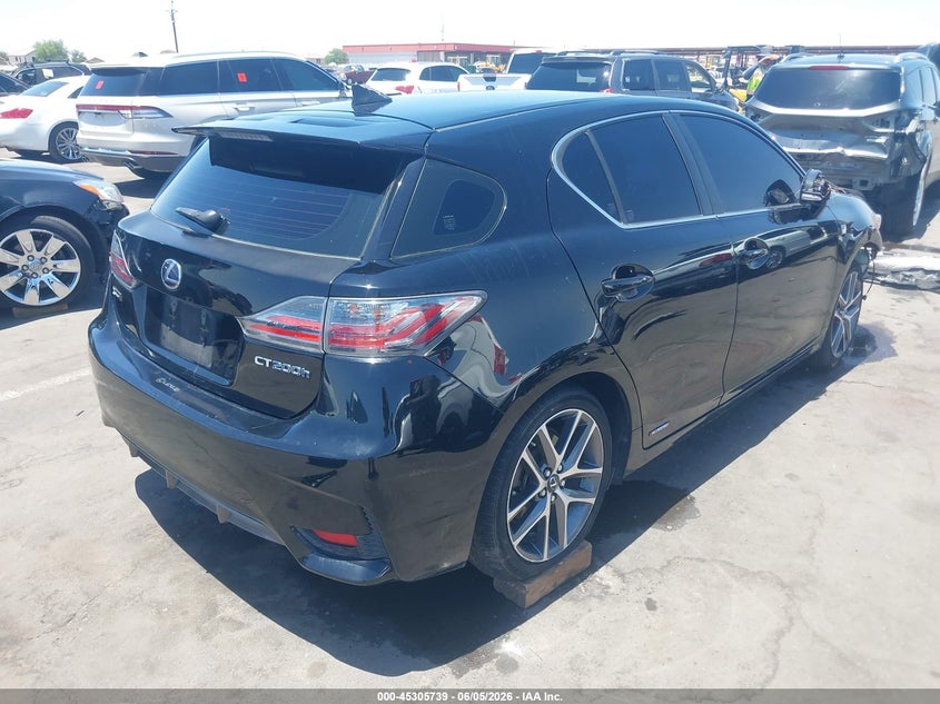 Vin: jthkd5bh6f2245152, lot: 45803602, lexus ct 200h 20154