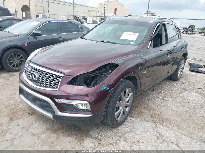 Vin: jn1bj0rp5gm236347, lot: 45803664, infiniti qx50 20162