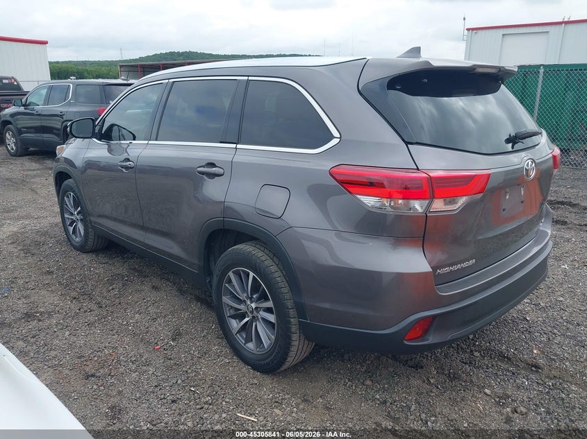 Vin: 5tdkzrfh9ks316660, lot: 45803704, toyota highlander xle 20193