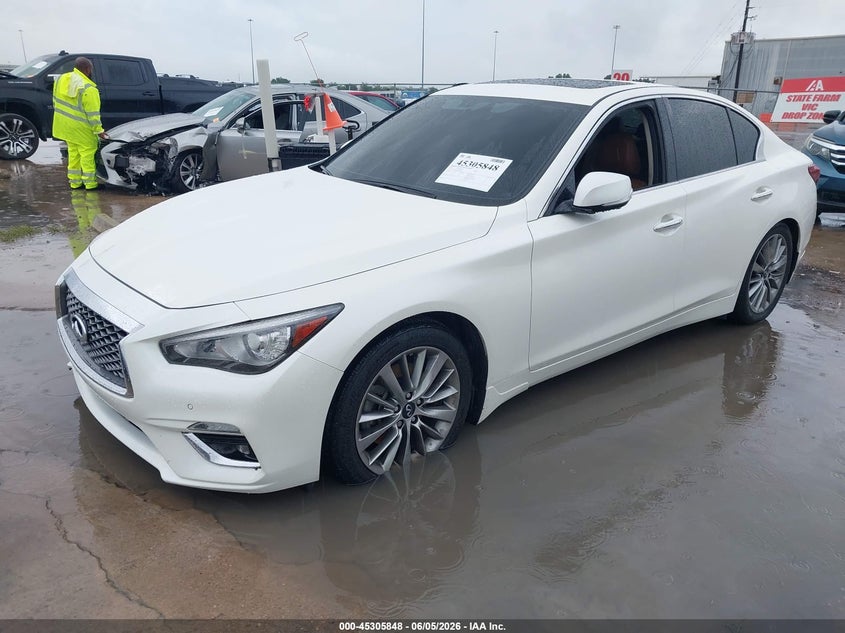 Vin: jn1ev7bp8rm600610, lot: 45803711, infiniti q50 luxe 20242