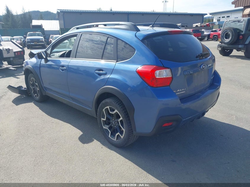 Vin: jf2gpabc0g8342875, lot: 45803763, subaru crosstrek 2.0i premium 20163