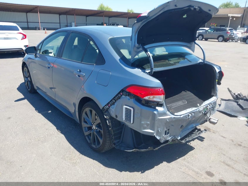 Vin: jtdbcmfe1s3092084, lot: 45803777, toyota corolla hybrid se 20253