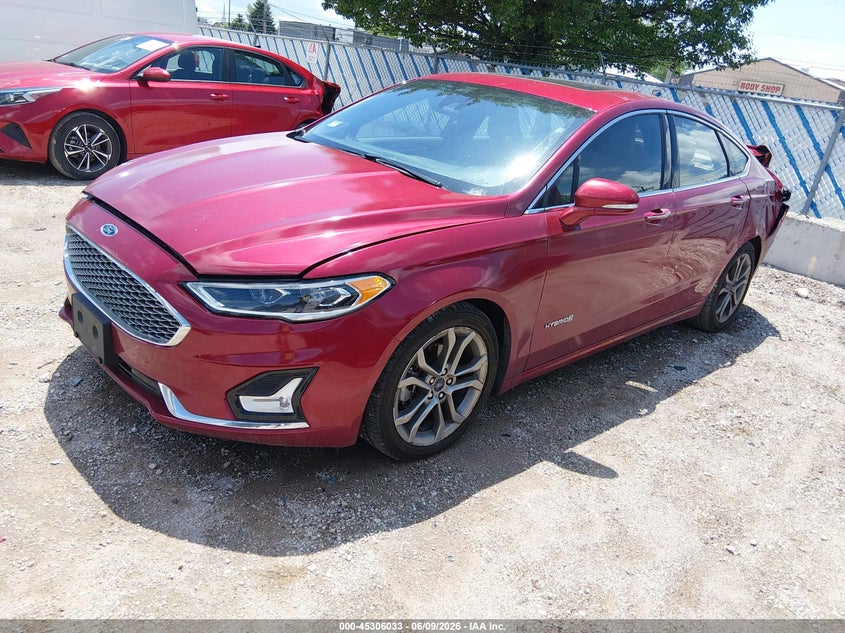 Vin: 3fa6p0ru7kr265941, lot: 45803896, ford fusion hybrid titanium 20192