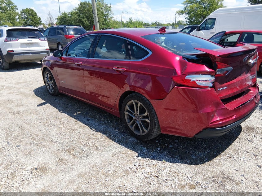 Vin: 3fa6p0ru7kr265941, lot: 45803896, ford fusion hybrid titanium 20193