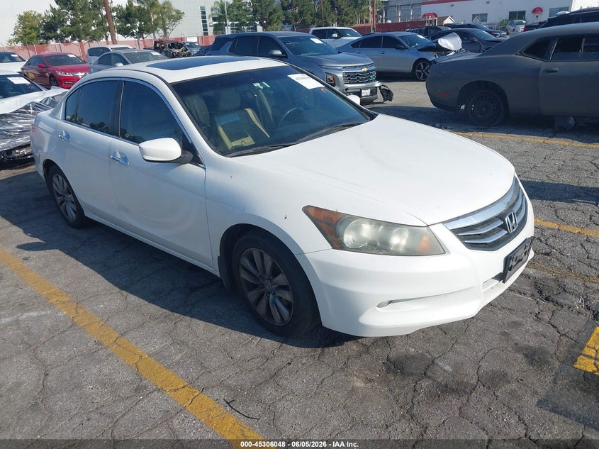 2012 Honda Accord 3.5 3.5 Ex-L white Lot 111045306048 Vin 1HGCP3F86CA024004