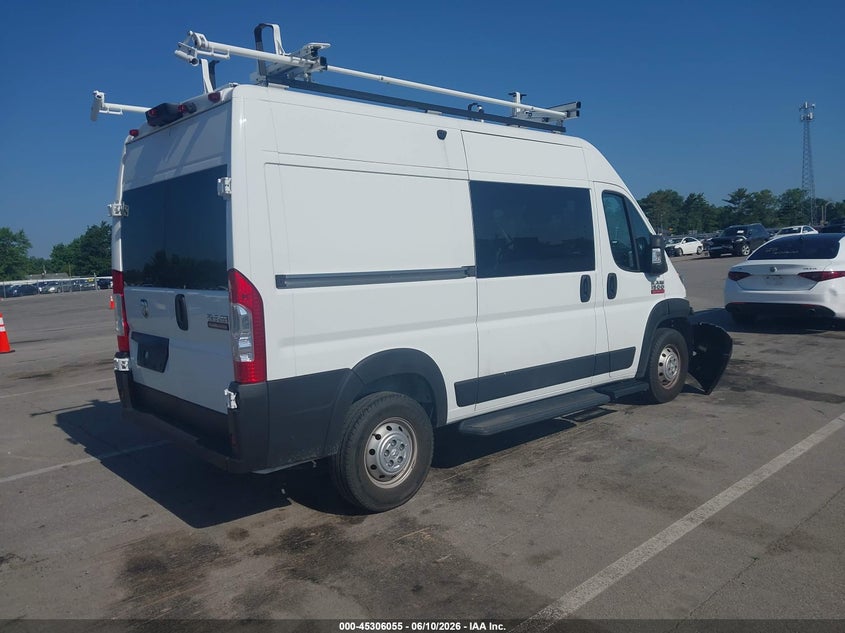 Vin: 3c6lrvbgxme519992, lot: 45803918, ram promaster 1500 high roof 136 wb 20214