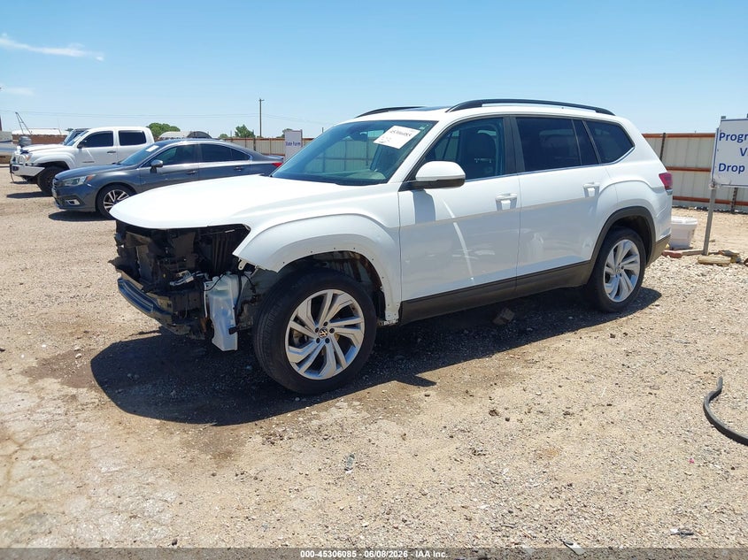 Vin: 1v2jr2caxmc500423, lot: 45803948, volkswagen atlas 3.6l v6 se w/technology 20212
