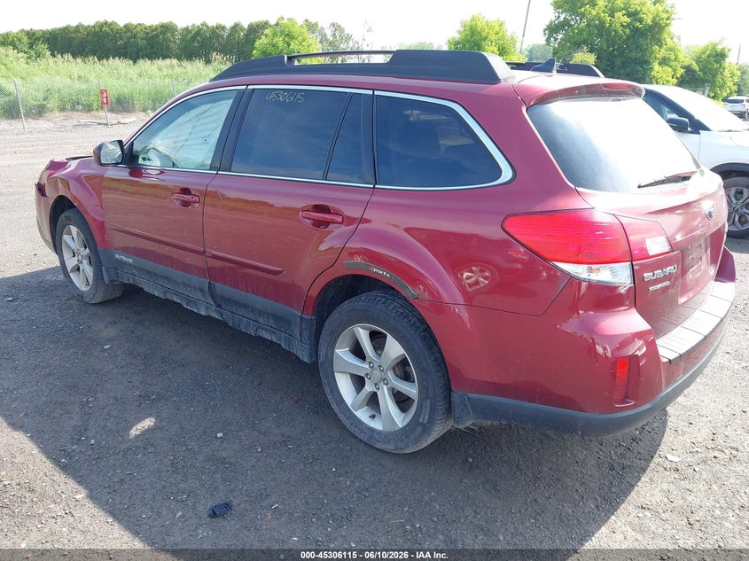 Vin: 4s4brbkc7d3285927, lot: 45803978, subaru outback 2.5i limited 20133