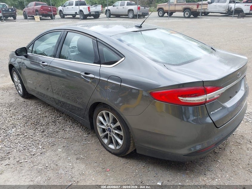Vin: 3fa6p0lu6hr326942, lot: 45804300, ford fusion hybrid se 20173
