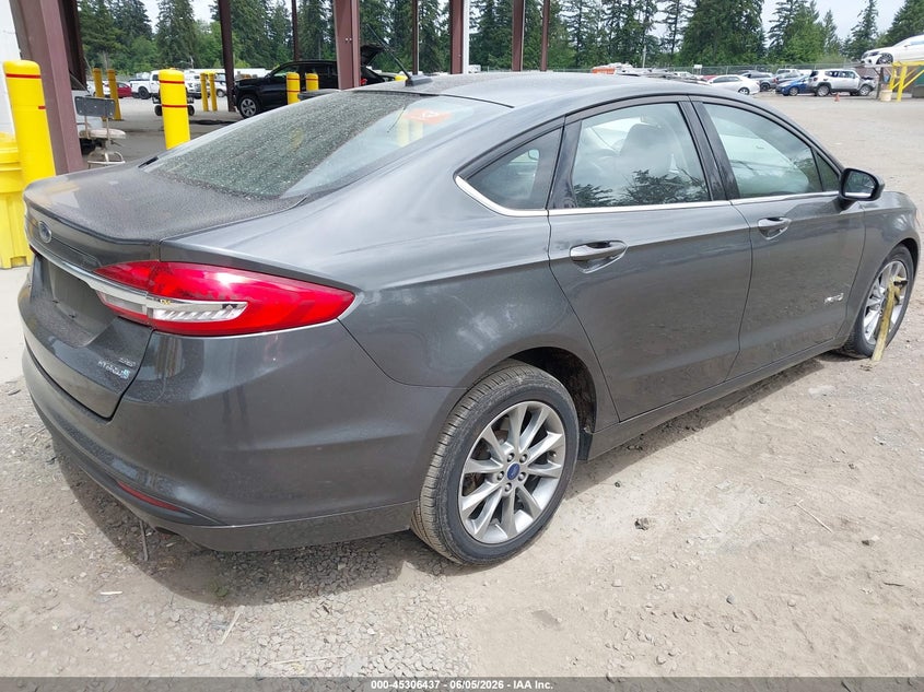 Vin: 3fa6p0lu6hr326942, lot: 45804300, ford fusion hybrid se 20174