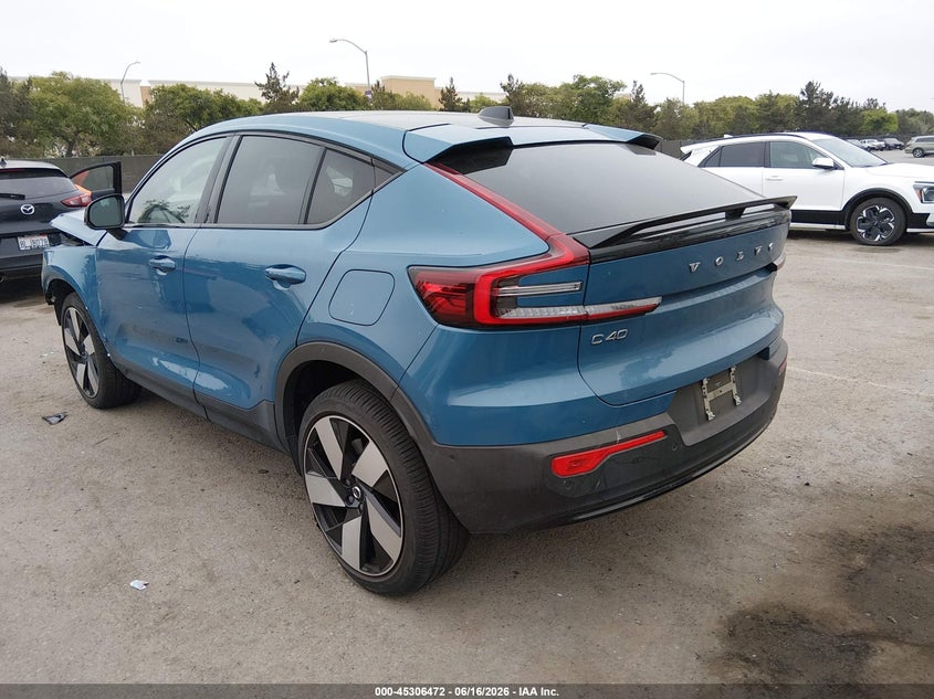 Vin: yv4ed3gm9p2049682, lot: 45804335, volvo c40 recharge pure electric twin ultimate 20233