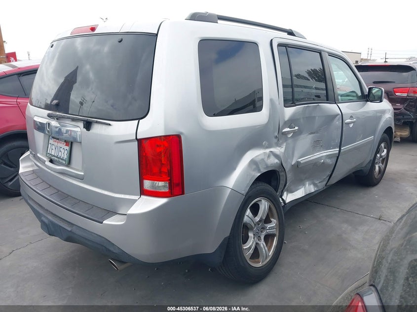 Vin: 5fnyf3h55eb015203, lot: 45804400, honda pilot ex-l 20144