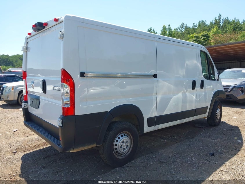 Vin: 3c6lrvvg6se511655, lot: 45804570, ram promaster 2500 tradesman low roof 136 wb w/pass seat 20254