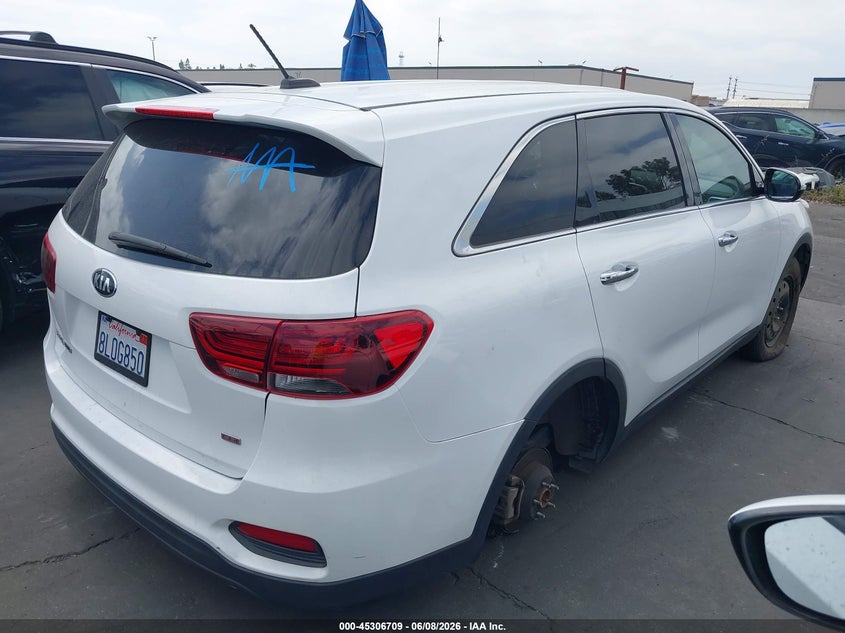 Vin: 5xypg4a37kg536435, lot: 45804572, kia sorento 2.4l lx 20194