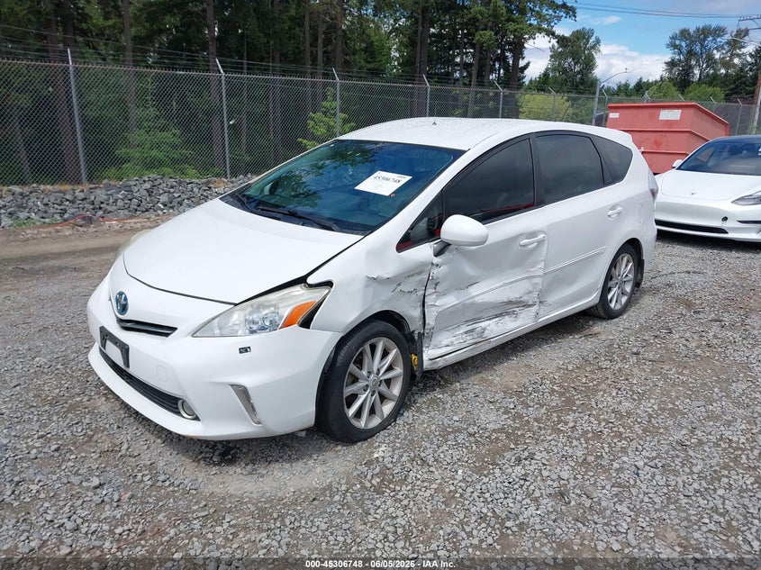 Vin: jtdzn3eu5d3241773, lot: 45804611, toyota prius v five 20132