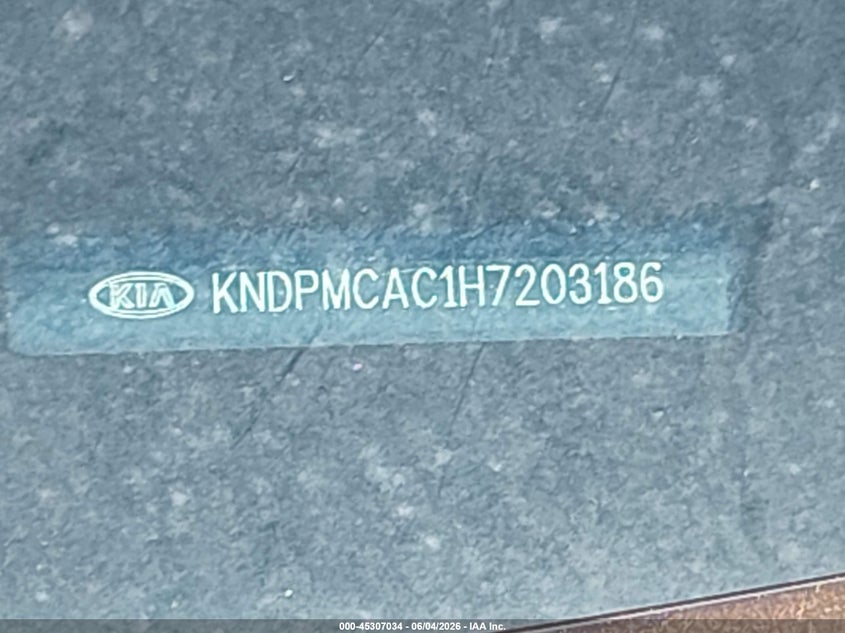 2017 Kia Sportage Lx VIN: KNDPMCAC1H7203186 Lot: 45307034