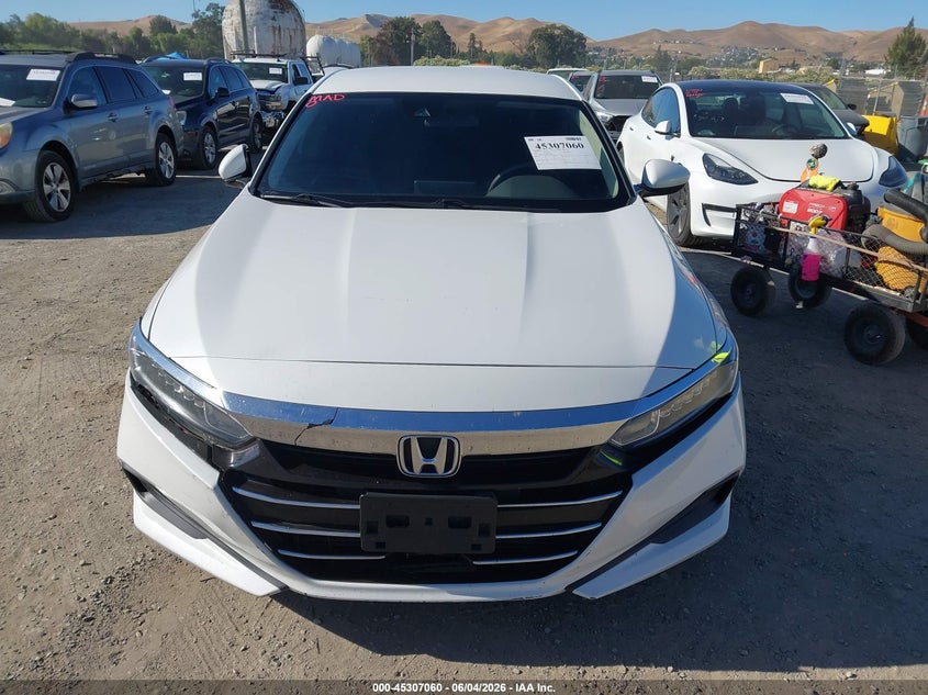 2021 Honda Accord Lx VIN: 1HGCV1F10MA077893 Lot: 45307060