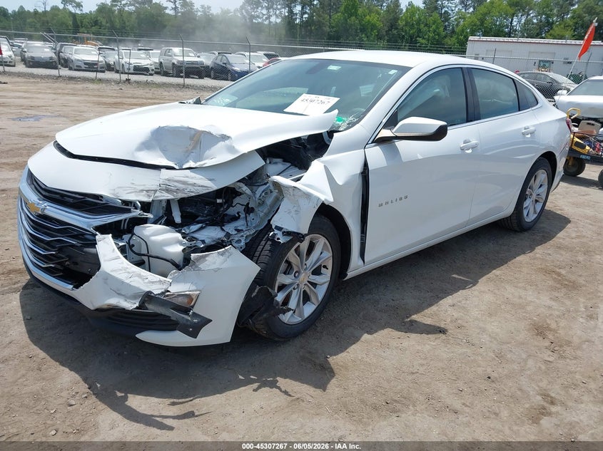 Vin: 1g1zd5st6nf195986, lot: 45805152, chevrolet malibu fwd lt 20222