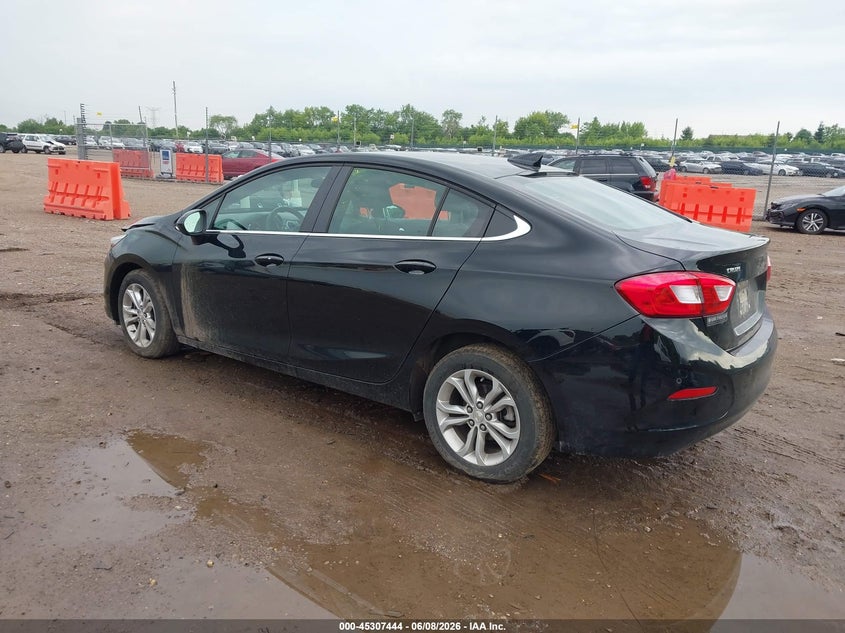 Vin: 1g1be5sm1k7107245, lot: 45805329, chevrolet cruze lt 20193