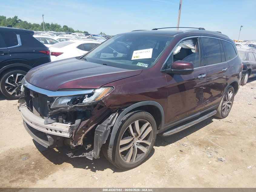 Vin: 5fnyf6h9xgb003930, lot: 45805477, honda pilot touring 20162