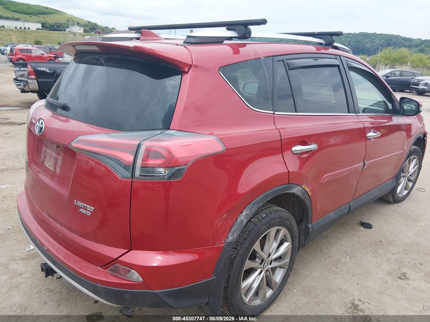 Vin: 2t3dfrevxgw501444, lot: 45805632, toyota rav4 limited 20164