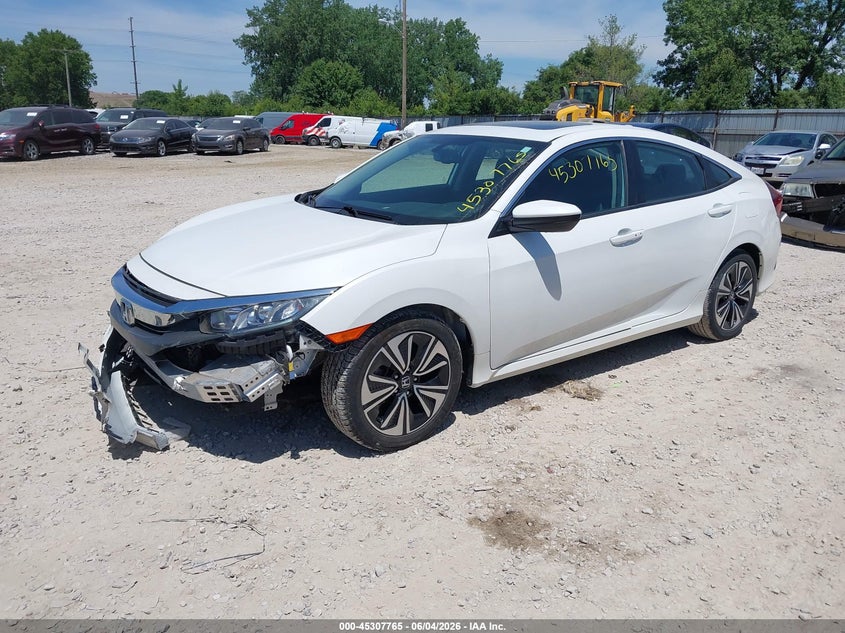 Vin: 2hgfc1f75jh645639, lot: 45805650, honda civic ex-l 20182