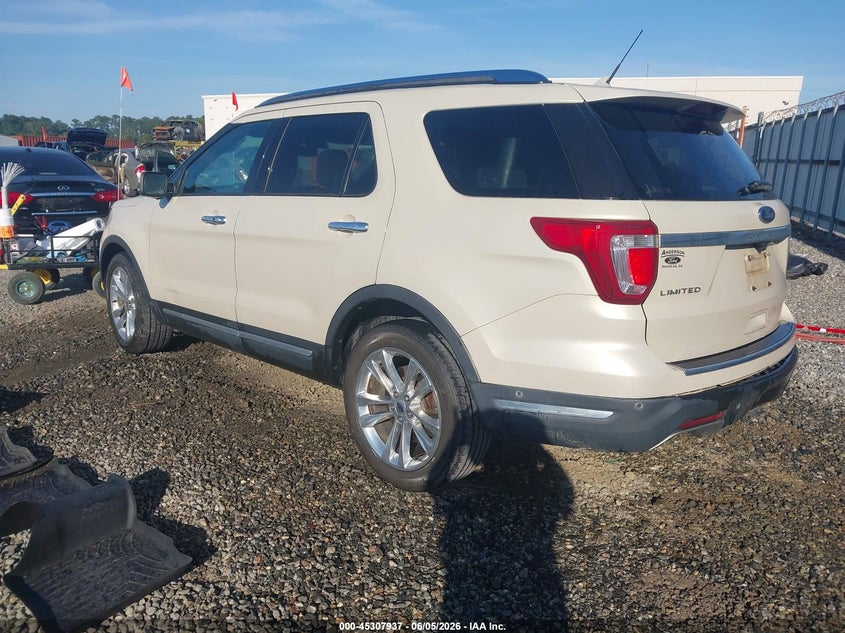 Vin: 1fm5k7f86jga11806, lot: 45805822, ford explorer limited 20183