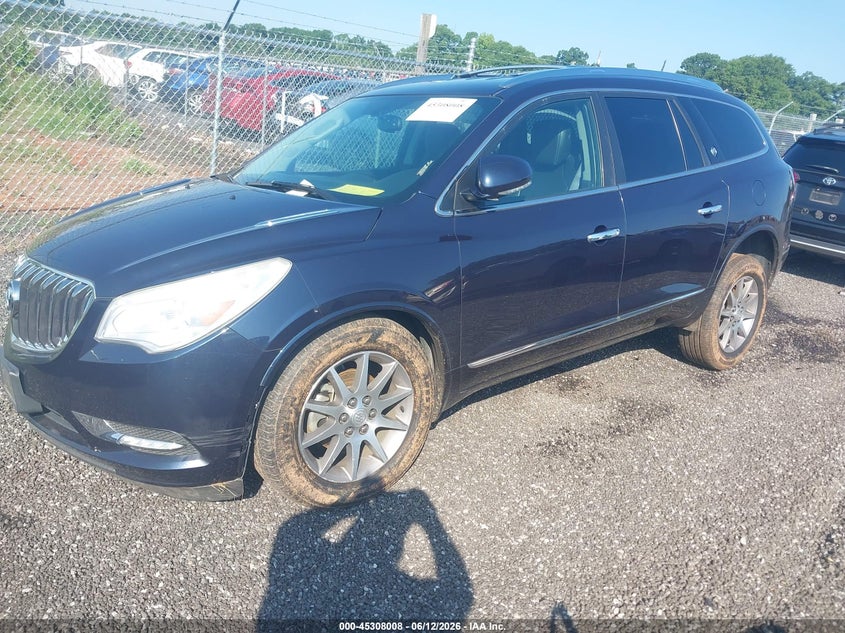 Vin: 5gakvbkd9fj283475, lot: 45805893, buick enclave leather 20152