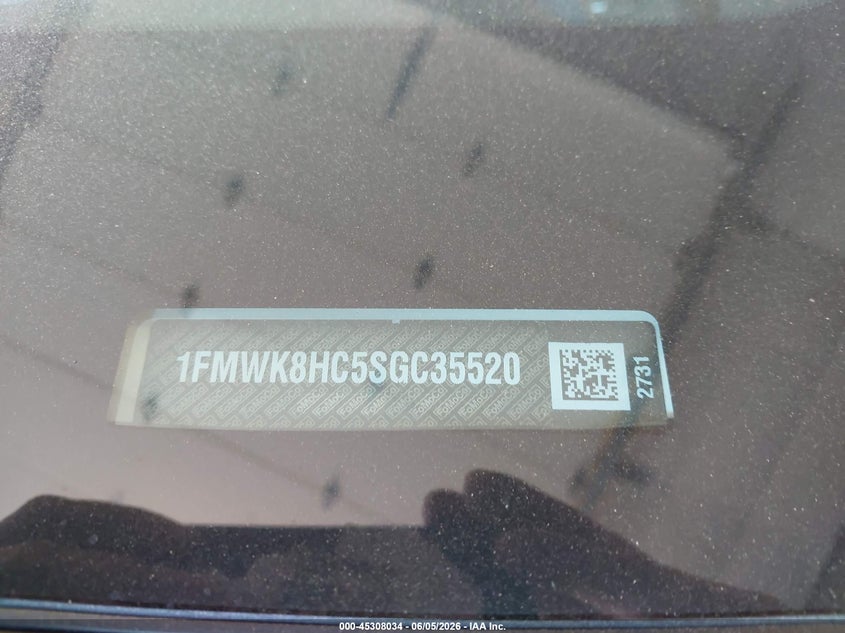 VIN 1FMWK8HC5SGC35520 2025 FORD EXPLORER PLATINUM