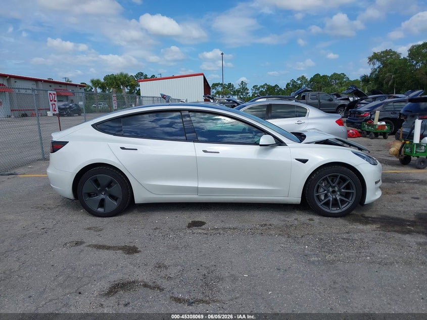 2023 Tesla Model 3 Rear-Wheel Drive white Lot 111045308069 Vin 5YJ3E1EA8PF563380