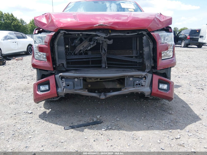 2015 Ford F-150 5.0 Lariat red Lot 111045308412 Vin 1FTEW1CF4FKD75056