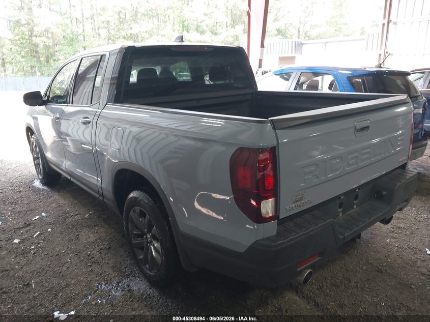2024 Honda Ridgeline 3.5 grey Lot 111045308494 Vin 5FPYK3F14RB012799