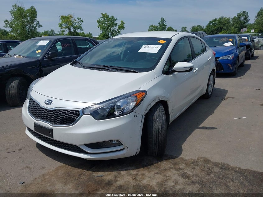 Vin: knafx4a80e5104240, lot: 45806510, kia forte ex 20142