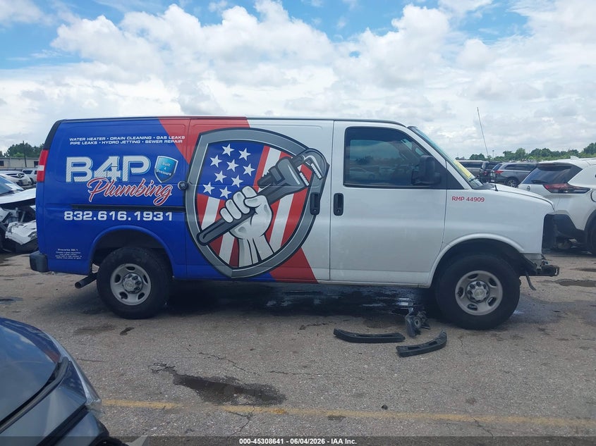 2022 Chevrolet Express Cargo Rwd 2500 Regular Wheelbase Wt VIN: 1GCWGAFPXN1199916 Lot: 45308641