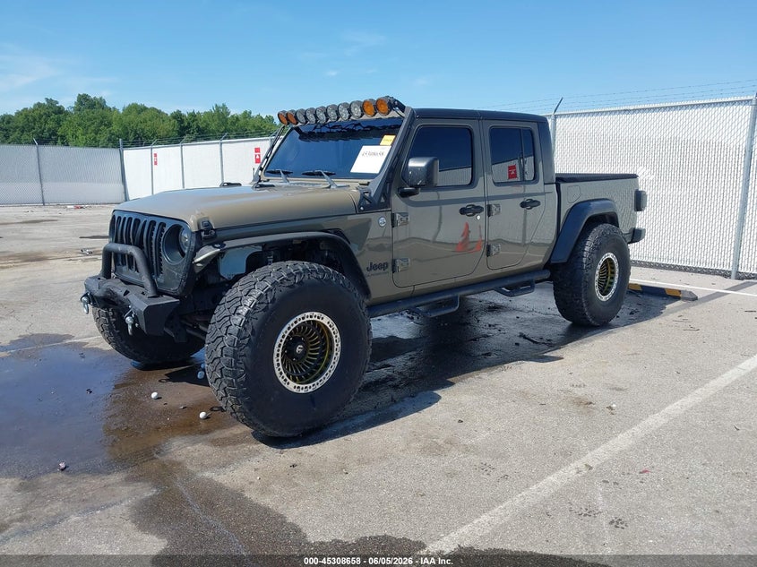 2020 Jeep Gladiator 3.6 Sport S 4X4 green Lot 111045308658 Vin 1C6HJTAG8LL160795