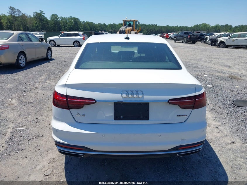 2023 AUDI A4 2.0L I-4 DI, DOHC, V(VIN: WAUEAAF48PN017075